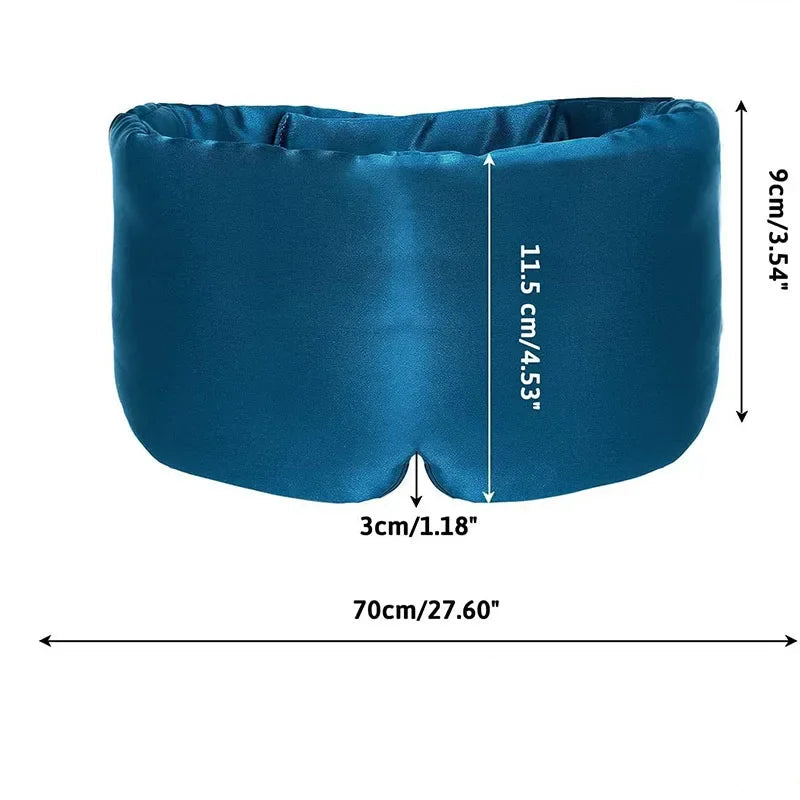 Elarose adjustable blue headband with dimensions for head circumference, sleep mask accessory.